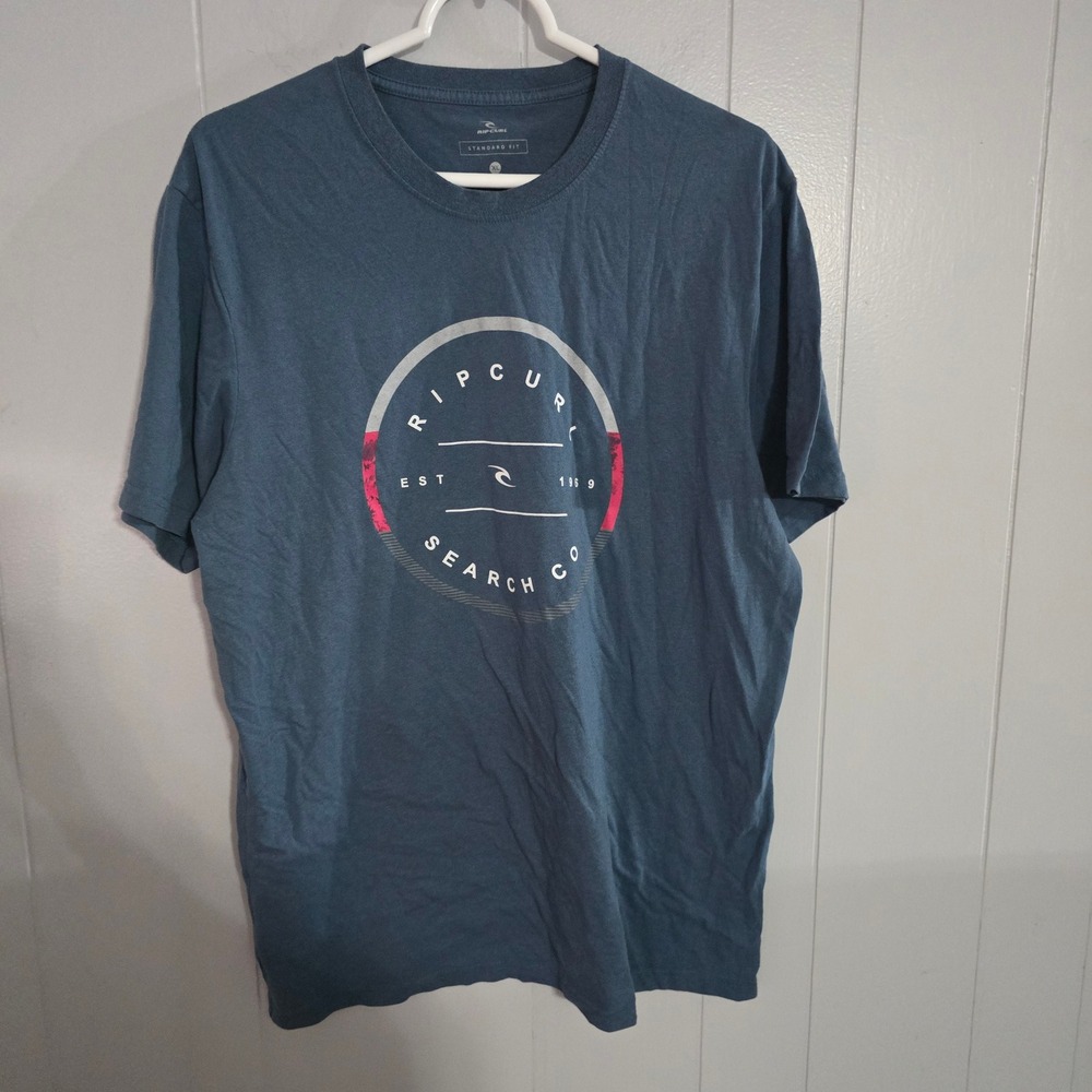 Rip Curl Graphic T-Shirt Mens XL Blue Short Sleeve Search Co Standard Fit